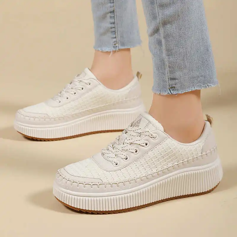 Brown Shoes Woman Flats Autumn - Streetwear Outfit Brand reseña y precio