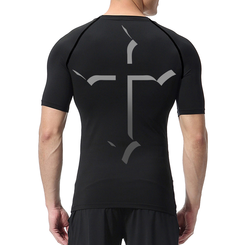 Cross Print Compression Shirt  - Streetwear Brand T Shirt reseña y precio
