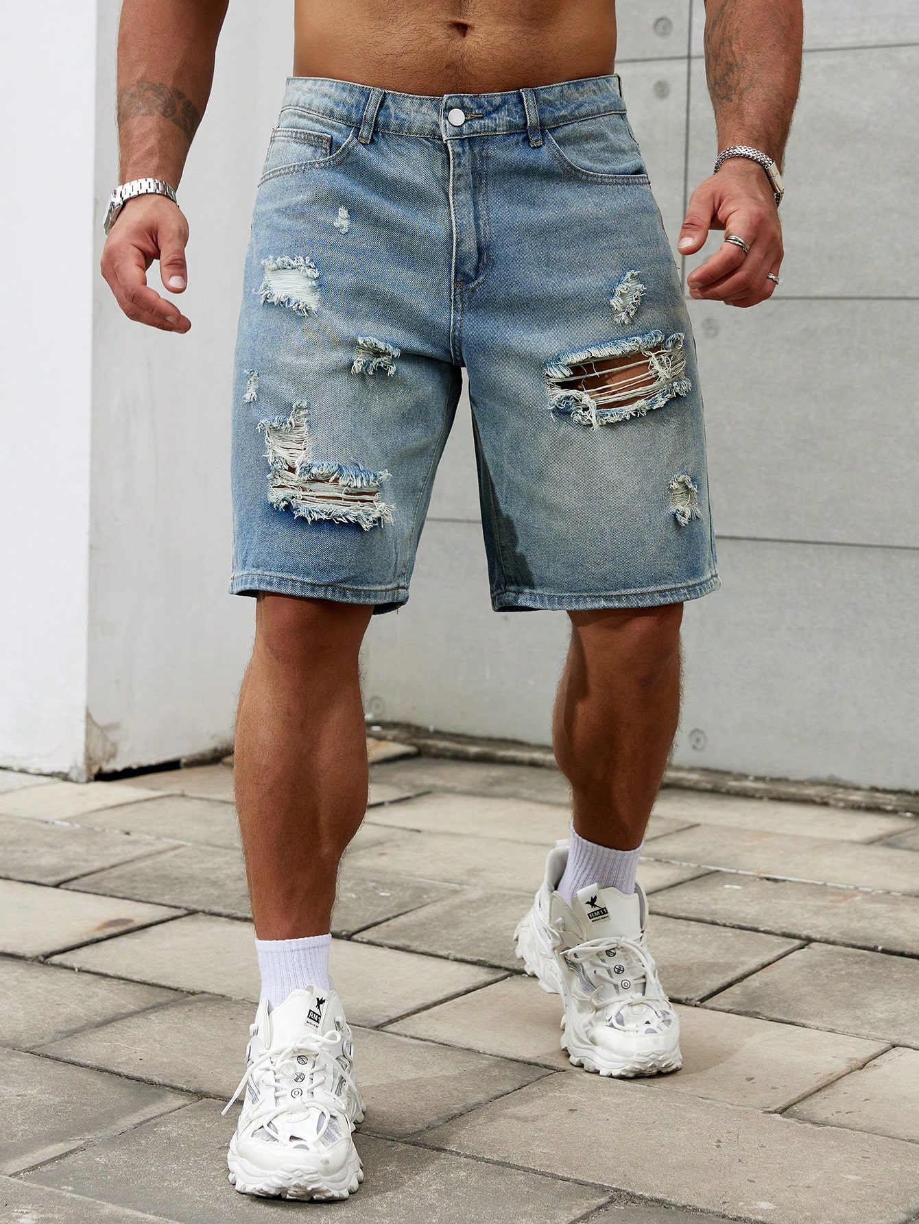 New Fashion Mens Ripped Short  - Streetwear Clothing Brands reseña y precio