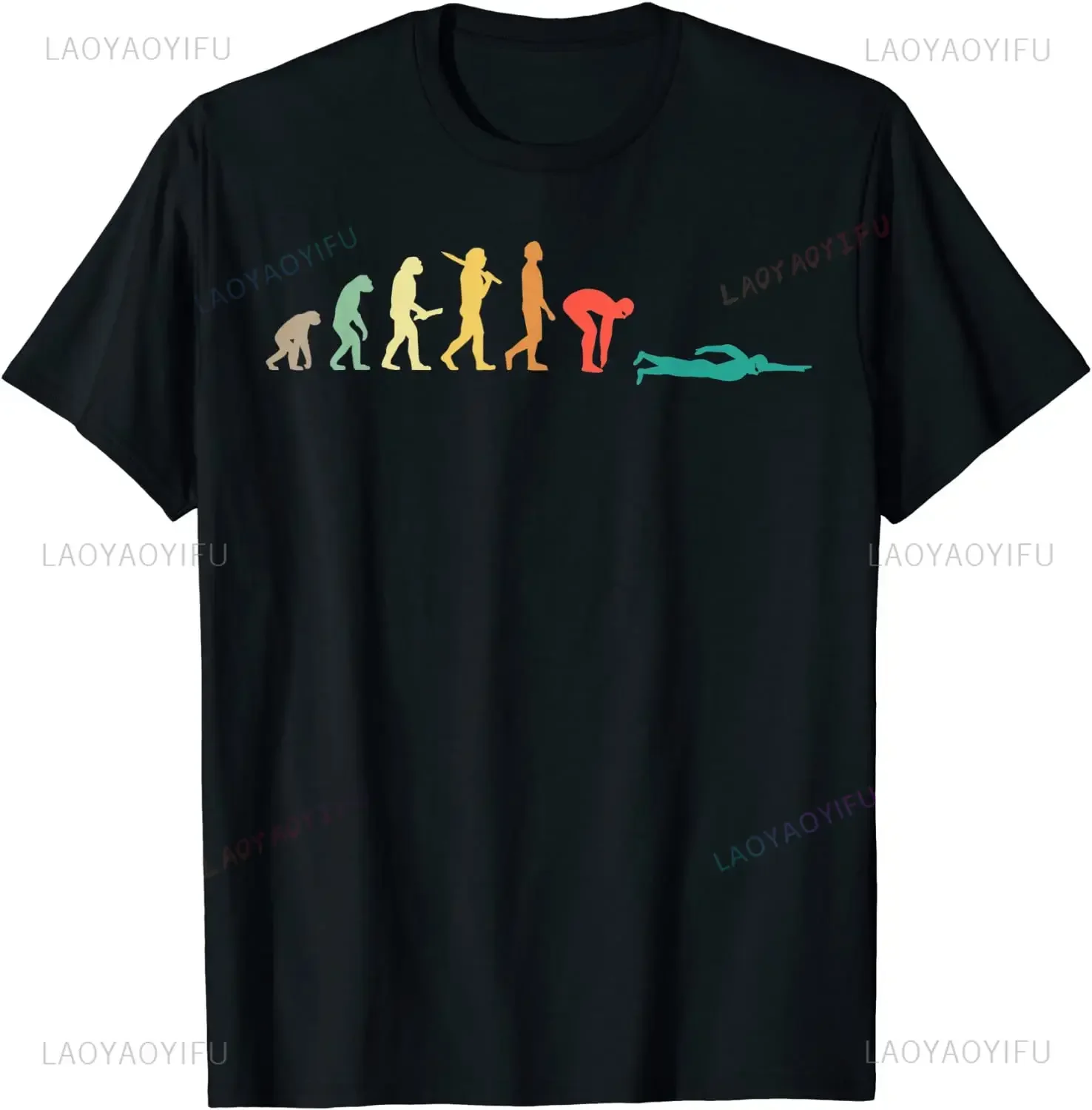 Retro Graphic Swimming Evoluti - Streetwear Brand T Shirt reseña y precio