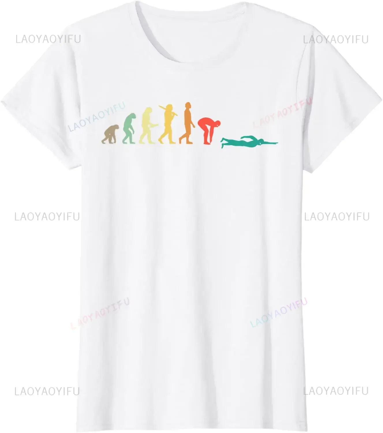 Retro Graphic Swimming Evoluti - Streetwear Brand T Shirt reseña y precio