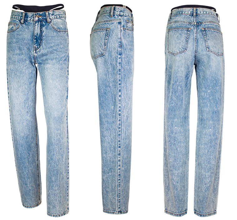 Fake Two-Piece Stitching Strai - Streetwear Outfit Brand reseña y precio